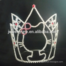 Fashion Rhinestone Pageant Crown Large Pageant Crowns for sale